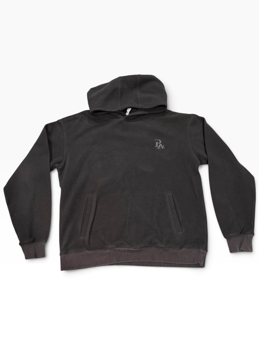 P’TULA Charcoal Gray Pullover Fleece Hoodie Size Medium
